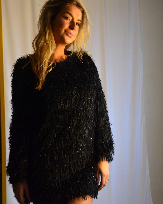 Clara | Pailletten jurk | Zwart