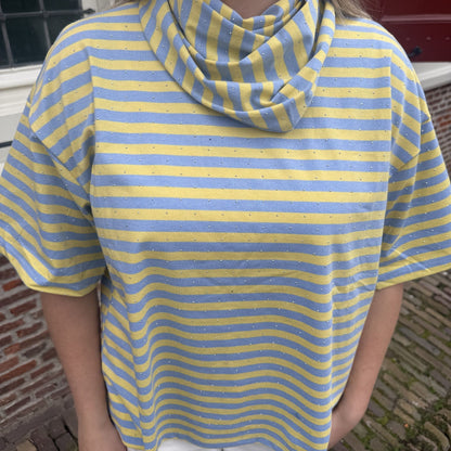 Juul top geel/blauw