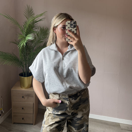 Eva gilet grijs