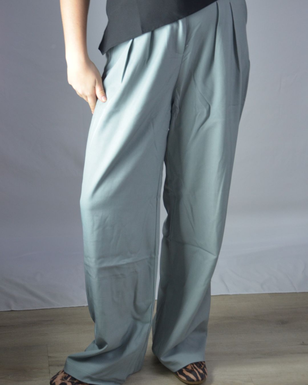Anna oversized pantalon grijs
