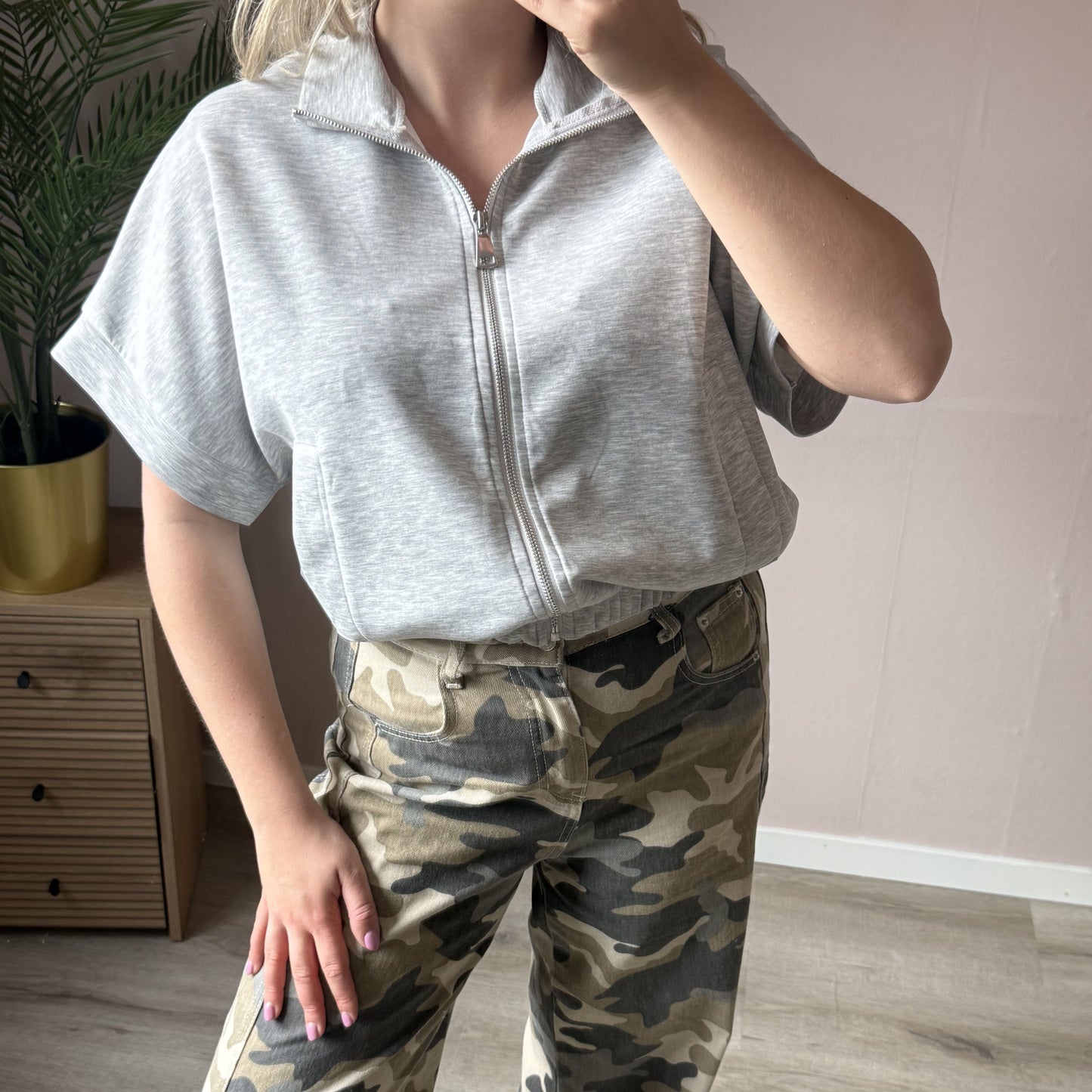 Eva gilet grijs