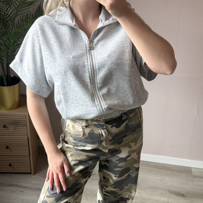 Eva gilet grijs