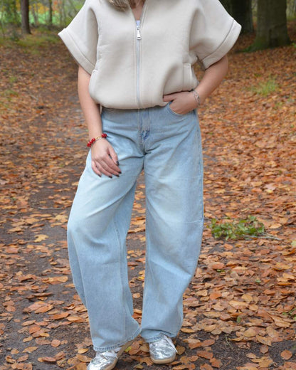 Luna ballon jeans blauw