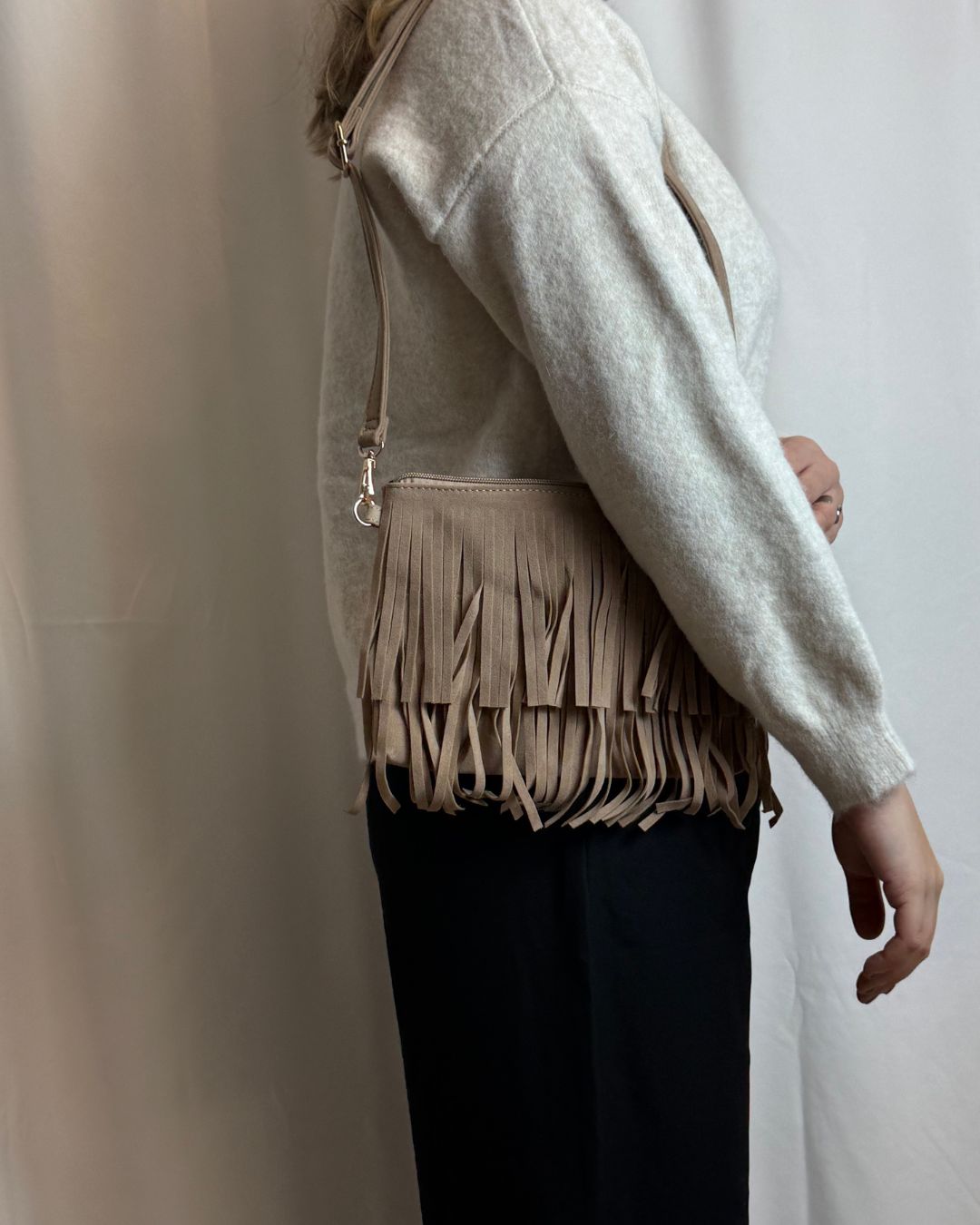 Lena franje tas taupe