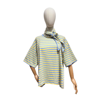 Juul top geel/blauw