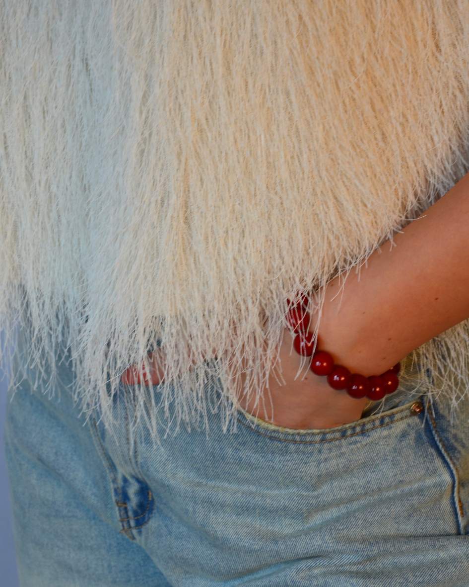 Nora kralenarmband rood