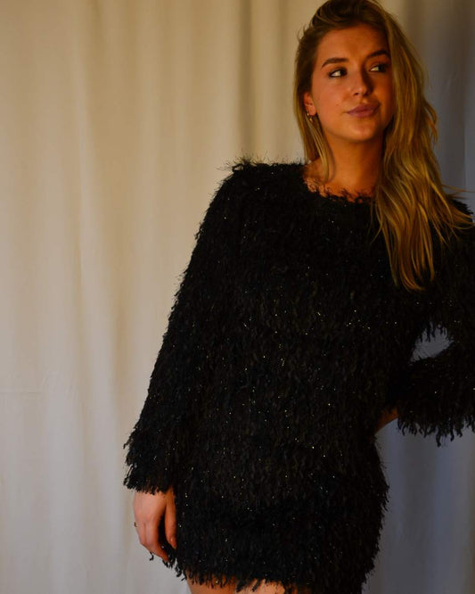 Clara | Pailletten jurk | Zwart