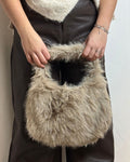 Eefje fluffy tas beige